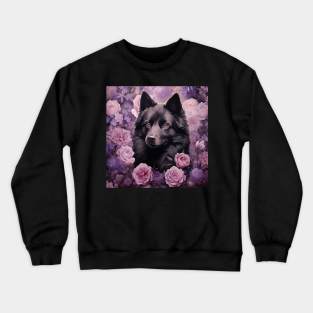 Floral Schipperke Crewneck Sweatshirt